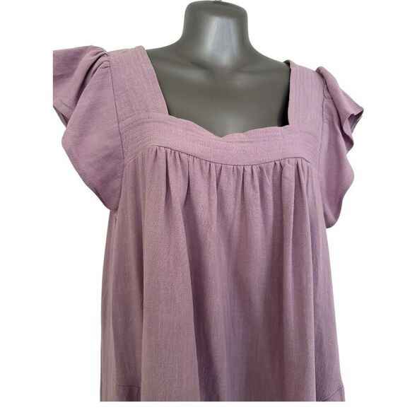 Umgee Women's Pink Puff Sleeve Mini Dress Size S Summer Casual - Picture 4 of 9